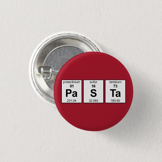 PaSTa Periodieke tabel Ronde Button 3,2 Cm (Voorkant /achterkant)