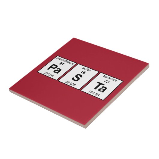 PaSTa Periodieke tabel Tegeltje (Zijkant)