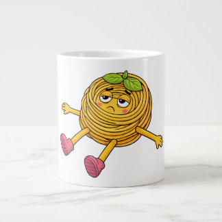 Pasta Polo Liggend Uitgeput en Vermoeid T-Shirt Grote Koffiekop