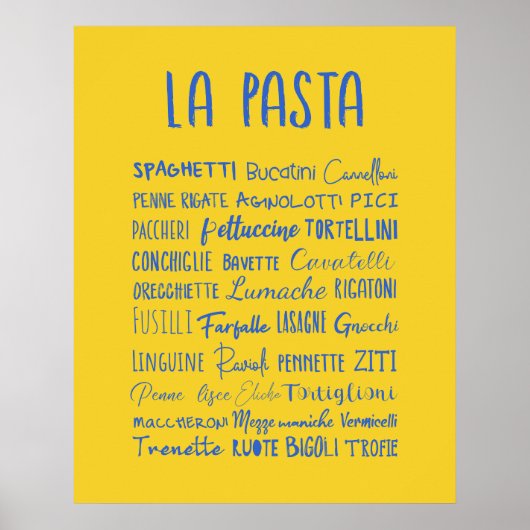 Pasta-poster Poster (Voorkant)