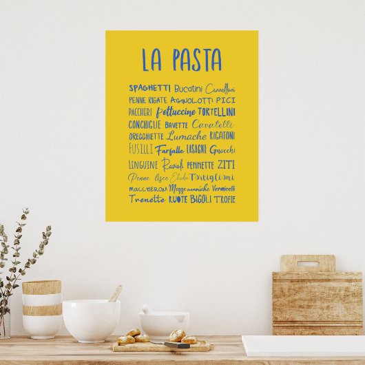 Pasta-poster Poster (Keuken)