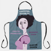 Pasta Princess Dessert Diva Quiche Queen Schort (Voorkant)