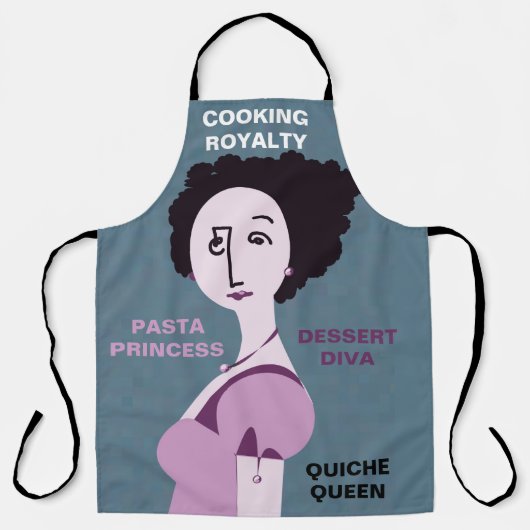 Pasta Princess Dessert Diva Quiche Queen Schort (Voorkant)
