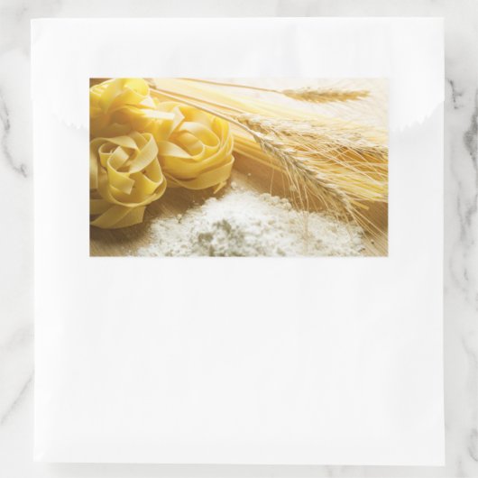 pasta rechthoekige sticker (Tas)