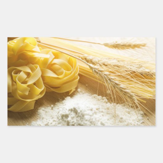 pasta rechthoekige sticker (Voorkant)