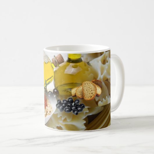 Pasta Red Sauce Olive Oil Mok (Voorkant rechts)