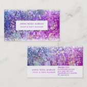 *~*  pasta Rustic Aged Wood Shabby Violet Visitekaartje (Voorkant / Achterkant)