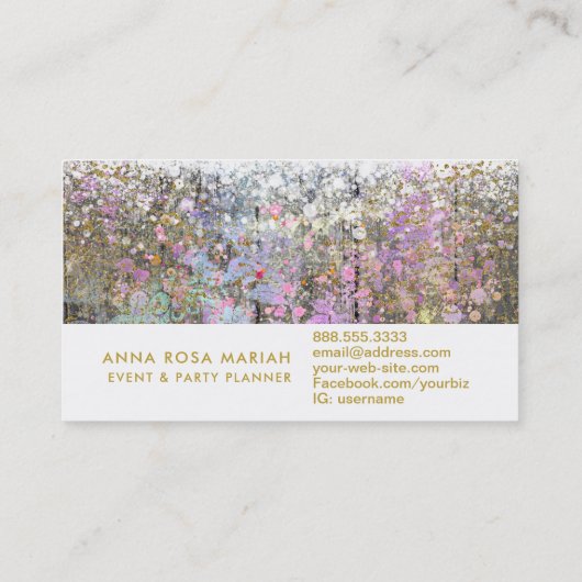 *~*  pasta Rustisch hout Visitekaartje (Achterkant)