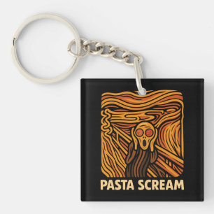 Pasta schreeuw kunst schreeuw van spaghetti sleutelhanger