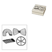 Pasta Shapes Italy Food Penne Macaroni Stamp Rubberstempel (Gestempeld)