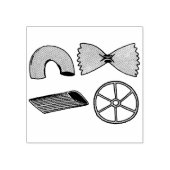 Pasta Shapes Italy Food Penne Macaroni Stamp Rubberstempel (Afrduk)