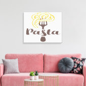 Pasta Spaghetti Canvas Afdruk (Insitu (Woonkamer))