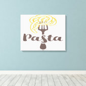 Pasta Spaghetti Canvas Afdruk (Insitu (Houten vloer))