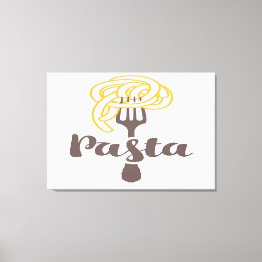 Pasta Spaghetti Canvas Afdruk (Voorkant)