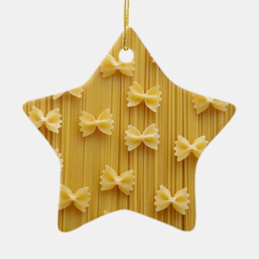 Pasta Spaghetti Noodles Abstract Keramisch Ornament (Voorkant)