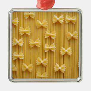 Pasta Spaghetti Noodles Abstract Metalen Ornament
