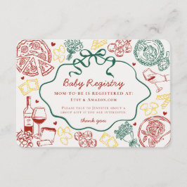 Pasta Special Delivery Italiaans Thema Baby Verlan Informatiekaartje
