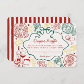 Pasta Special Delivery Italian Baby Diaper Raffle Informatiekaartje (Voorkant / Achterkant)