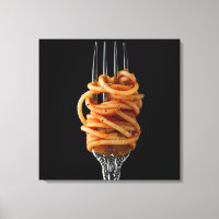Pasta spun op een vork, Food Spaghetti