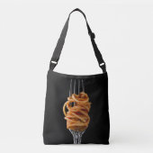 Pasta spun op een vork, Food Spaghetti Crossbody Tas (Voorkant)