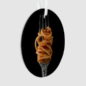 Pasta spun op een vork, Food Spaghetti Ornament (voorkant)