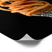 Pasta spun op een vork, Food Spaghetti Poster (Hoek)
