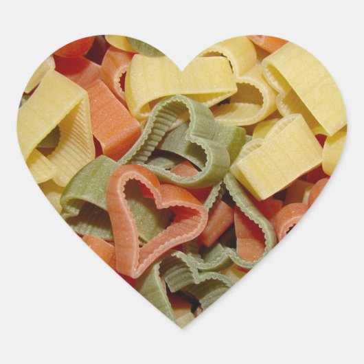 Pasta-Stickers Hart Sticker (Voorkant)