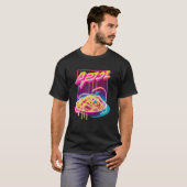 Pasta Synthwave 80s Retrowave Esthetisch T-shirt (Voorkant volledig)