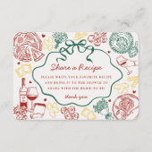 Pasta Thats Amore Italian Bridal Shower Recipe Informatiekaartje (Voorkant)
