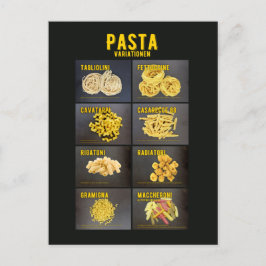 Pasta Variationen Italienisches Restaurant Zutaten Briefkaart