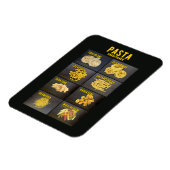 Pasta Variationen Italienisches Restaurant Zutaten Magneet (Linkerzijde)