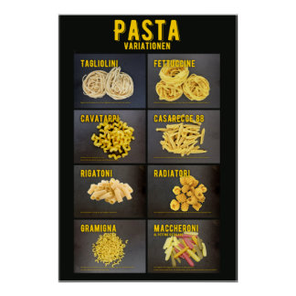 Pasta Variationen Perfect Poster