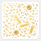 Pasta Variëteiten Naadloos Patroon Sticker (Voorkant)