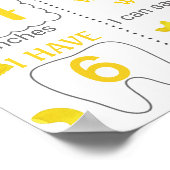 Pasta Verjaardag mijlpaal teken 1064 Poster (Hoek)