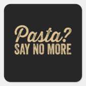 pasta vierkante sticker (Voorkant)