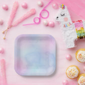  pasta Waterverf Birthday Paars Papieren Bordje (Feest)