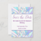 PASTA WITTE KRISTAL SAVE THE DATE RSVP KAART (Voorkant)