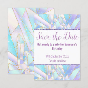 PASTA WITTE KRISTAL SAVE THE DATE RSVP KAART