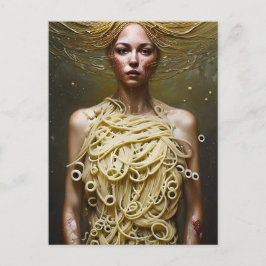 Pasta Woman Briefkaart