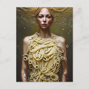 Pasta Woman Briefkaart