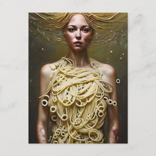 Pasta Woman Briefkaart (Voorkant)