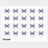  pastaafblauw Kaleidoscoop Ronde Sticker (Vel)