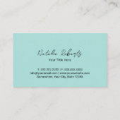 pastaart gebakken taart bakkerij mint groen visitekaartje (Achterkant)