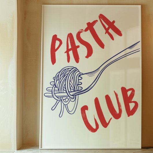 pastaclub | Keuken Decor Print | Trendy Poster