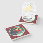 Pastafari STEINUNTERSETZER Stenen Onderzetter (Zijkant)