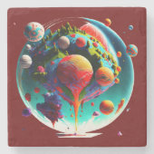 Pastafari STEINUNTERSETZER Stenen Onderzetter (Voorkant)