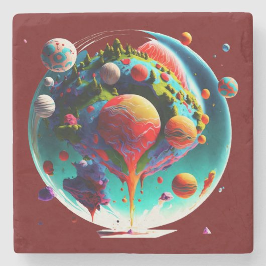 Pastafari STEINUNTERSETZER Stenen Onderzetter (Voorkant)