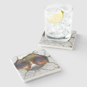 Pastafari STEINUNTERSETZER Stenen Onderzetter (Zijkant)