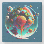 Pastafari STEINUNTERSETZER Stenen Onderzetter (Voorkant)