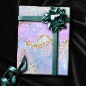  pastagaat | Waterverf Glitter Vein Gold Cadeaupapier